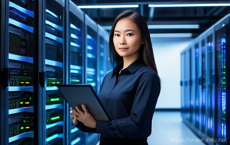 서버 CPU와 메모리 사용량 모니터링 - Image Prompt 1: The Vigilant Administrator**