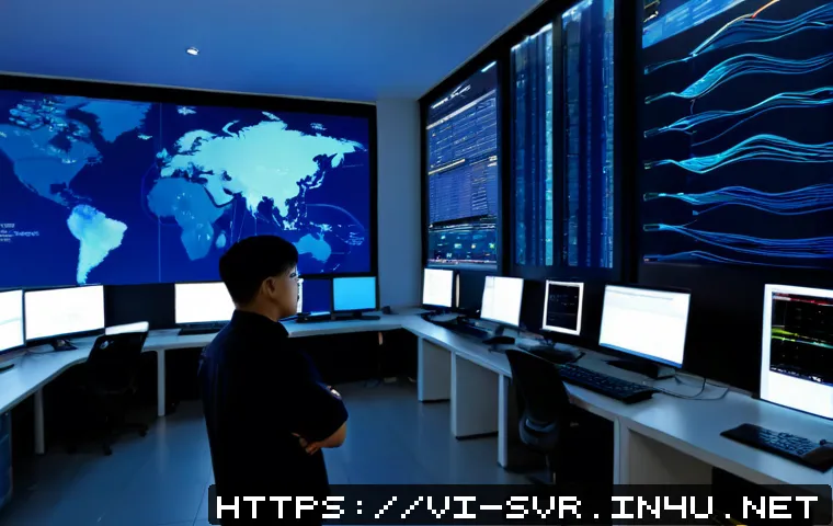Home 17 HAProxy를 활용한 서버 부하 분산 - Photorealistic modern server operations room in Ho Chi Minh City, Vietnamese IT engineer monitoring ...